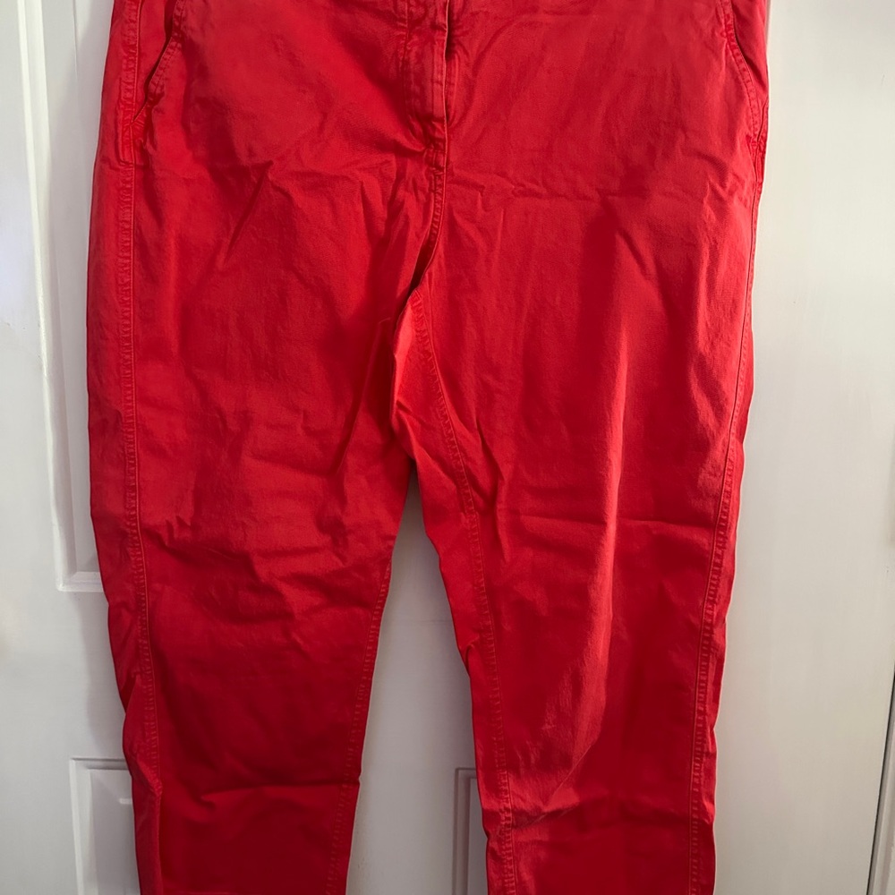crown & ivy Bright Red Skinny Chino Pants